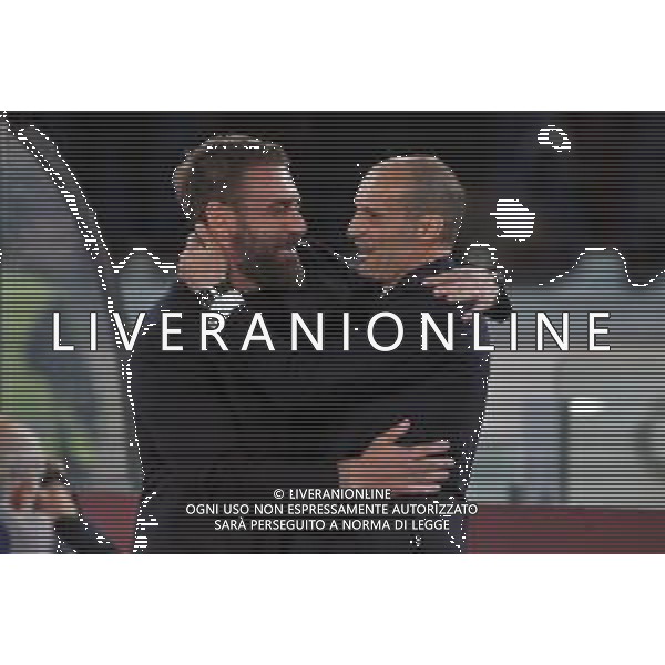 Roma vs Juventus - Campionato Serie A TIM - 35 giornata - Stadio Olimpico - Roma 05-05-2024 nella foto daniele De Rossi e Allegri massimiliano ©Federico Gaetano / AGENZIA ALDO LIVERANI SAS