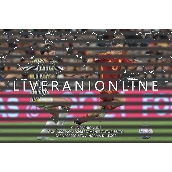 Roma vs Juventus - Campionato Serie A TIM - 35 giornata - Stadio Olimpico - Roma 05-05-2024 nella foto adrien Rabiot e Baldanzi ©Federico Gaetano / AGENZIA ALDO LIVERANI SAS