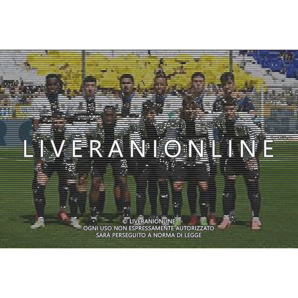 TVRG Parma vs Cremonese nella foto formazione Parma, in piedi da SX Ange-Yoan Bonny, Botond Balogh, Ange-Yoan Bonny, Hernani Azevedo Junior, Alessandro Circati e Edoardo Corvi; in basso da SX Valentin Mihaila, Woyo Coulibaly, Enrico Delprato, Adrian Bernabe\' Garcia e Dennis Man Parma 05-05-2024 Stadio Ennio Tardini Campionato Serie BKT - 37a giornata foto Roberto Garavaglia/Agenzia Aldo Liverani sas/ AGENZIA ALDO LIVERANI SAS