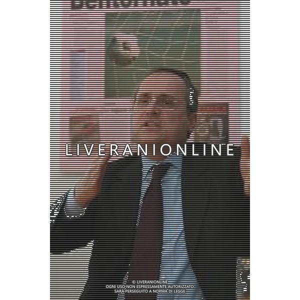 21-04-2005 MILANO REDAZIOE DELLA GAZZETTA DELLO SPORT OSPITE IL PRESIDENTE DELLA LAZIO CALCIO CLAUDIO LOTITO MELLA FOTO CLAUDIO LOTITO AG ALDO LIVERANI SAS