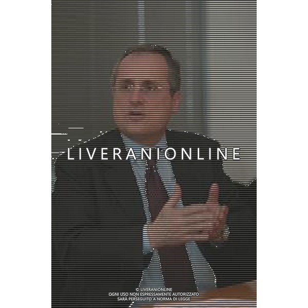 21-04-2005 MILANO REDAZIOE DELLA GAZZETTA DELLO SPORT OSPITE IL PRESIDENTE DELLA LAZIO CALCIO CLAUDIO LOTITO MELLA FOTO CLAUDIO LOTITO AG ALDO LIVERANI SAS