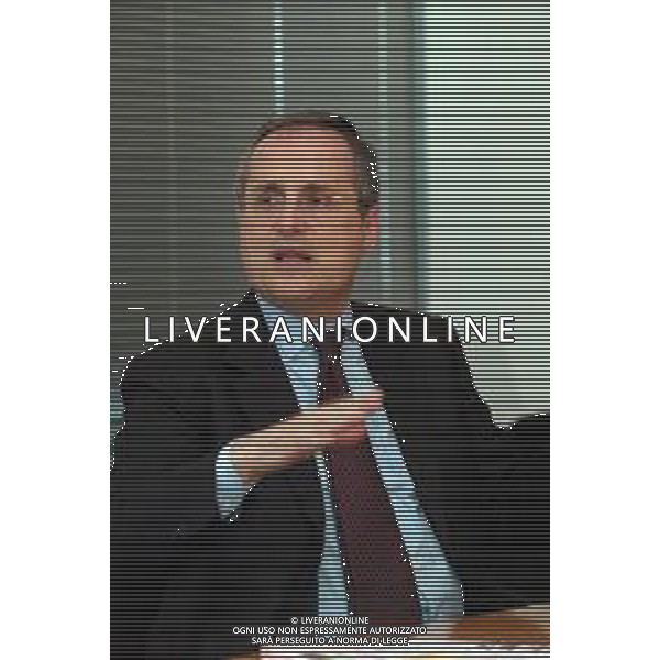 21-04-2005 MILANO REDAZIOE DELLA GAZZETTA DELLO SPORT OSPITE IL PRESIDENTE DELLA LAZIO CALCIO CLAUDIO LOTITO MELLA FOTO CLAUDIO LOTITO AG ALDO LIVERANI SAS