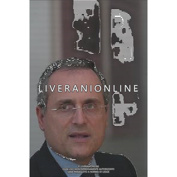 21-04-2005 MILANO REDAZIOE DELLA GAZZETTA DELLO SPORT OSPITE IL PRESIDENTE DELLA LAZIO CALCIO CLAUDIO LOTITO MELLA FOTO CLAUDIO LOTITO AG ALDO LIVERANI SAS