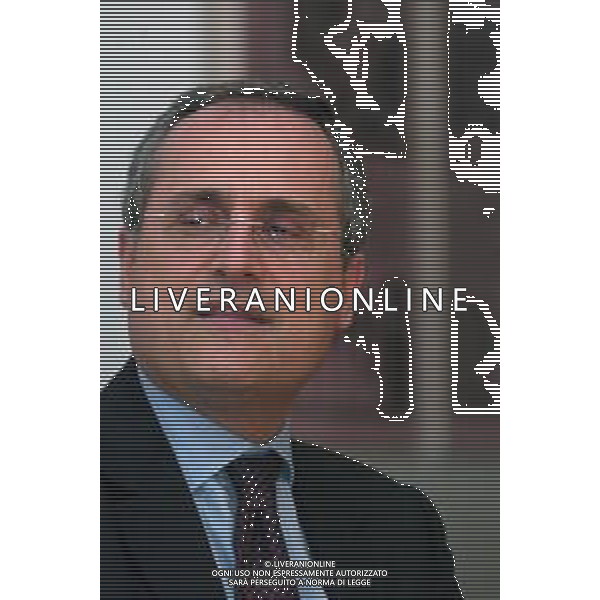 21-04-2005 MILANO REDAZIOE DELLA GAZZETTA DELLO SPORT OSPITE IL PRESIDENTE DELLA LAZIO CALCIO CLAUDIO LOTITO MELLA FOTO CLAUDIO LOTITO AG ALDO LIVERANI SAS