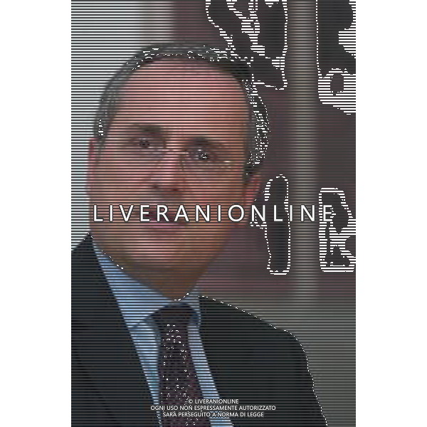 21-04-2005 MILANO REDAZIOE DELLA GAZZETTA DELLO SPORT OSPITE IL PRESIDENTE DELLA LAZIO CALCIO CLAUDIO LOTITO MELLA FOTO CLAUDIO LOTITO AG ALDO LIVERANI SAS