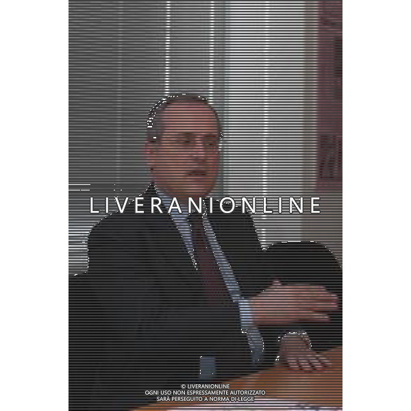 21-04-2005 MILANO REDAZIOE DELLA GAZZETTA DELLO SPORT OSPITE IL PRESIDENTE DELLA LAZIO CALCIO CLAUDIO LOTITO MELLA FOTO CLAUDIO LOTITO AG ALDO LIVERANI SAS