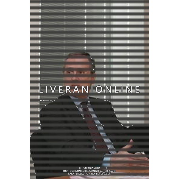 21-04-2005 MILANO REDAZIOE DELLA GAZZETTA DELLO SPORT OSPITE IL PRESIDENTE DELLA LAZIO CALCIO CLAUDIO LOTITO MELLA FOTO CLAUDIO LOTITO AG ALDO LIVERANI SAS