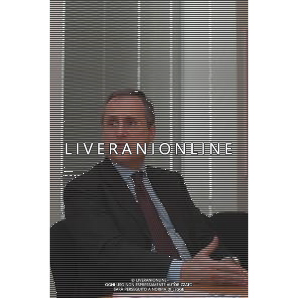 21-04-2005 MILANO REDAZIOE DELLA GAZZETTA DELLO SPORT OSPITE IL PRESIDENTE DELLA LAZIO CALCIO CLAUDIO LOTITO MELLA FOTO CLAUDIO LOTITO AG ALDO LIVERANI SAS
