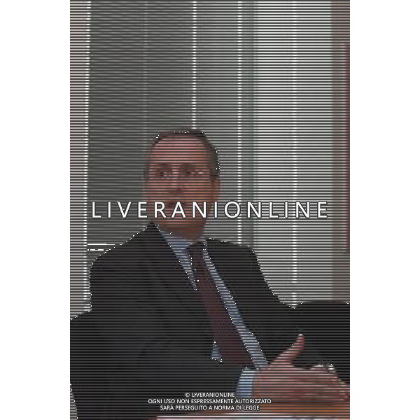 21-04-2005 MILANO REDAZIOE DELLA GAZZETTA DELLO SPORT OSPITE IL PRESIDENTE DELLA LAZIO CALCIO CLAUDIO LOTITO MELLA FOTO CLAUDIO LOTITO AG ALDO LIVERANI SAS
