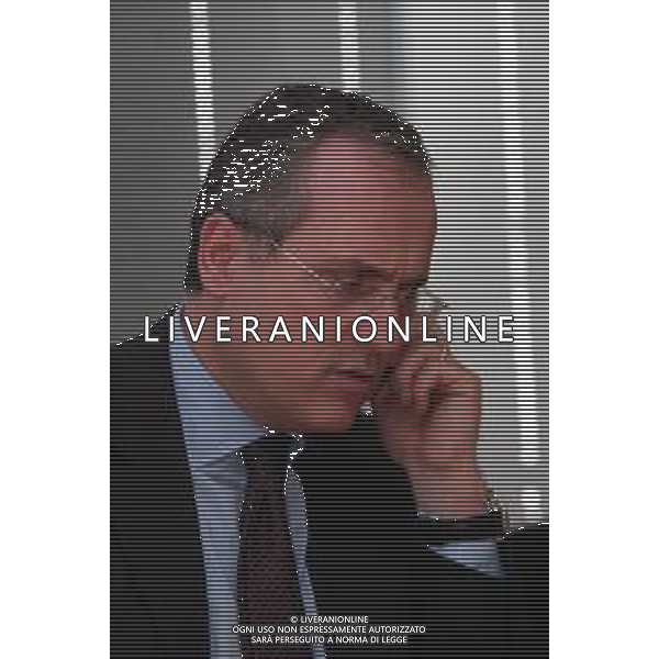 21-04-2005 MILANO REDAZIOE DELLA GAZZETTA DELLO SPORT OSPITE IL PRESIDENTE DELLA LAZIO CALCIO CLAUDIO LOTITO MELLA FOTO CLAUDIO LOTITO AG ALDO LIVERANI SAS
