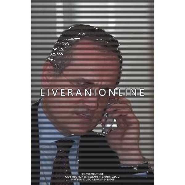 21-04-2005 MILANO REDAZIOE DELLA GAZZETTA DELLO SPORT OSPITE IL PRESIDENTE DELLA LAZIO CALCIO CLAUDIO LOTITO MELLA FOTO CLAUDIO LOTITO AG ALDO LIVERANI SAS