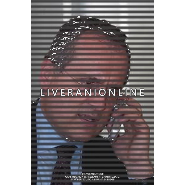 21-04-2005 MILANO REDAZIOE DELLA GAZZETTA DELLO SPORT OSPITE IL PRESIDENTE DELLA LAZIO CALCIO CLAUDIO LOTITO MELLA FOTO CLAUDIO LOTITO AG ALDO LIVERANI SAS