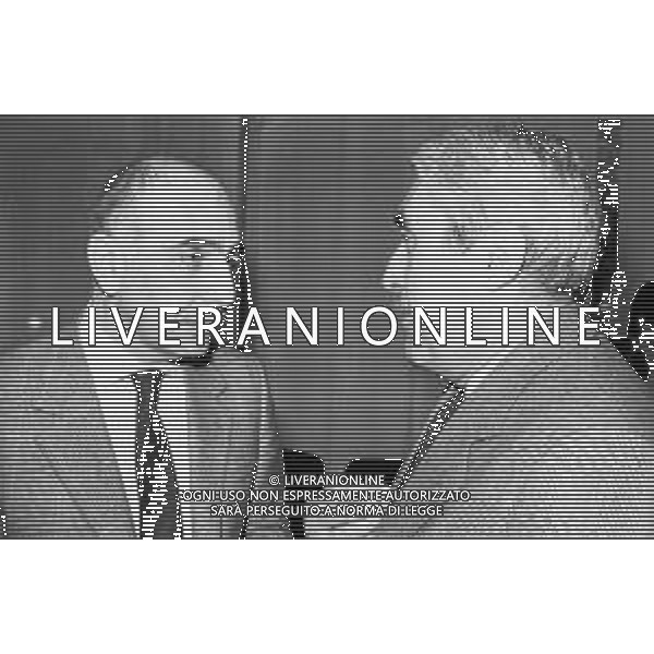 Neg- RETROSPETTIVA ADRIANO GALLIANI , Dirigente Sportivo Calcio Nella foto ADRIANO GALLIANI amministratore delegato MILAN con RENZO RIGHETTI Presidente della Fiorentina, nell\'anno 1987-1988 AG ALDO LIVERANI