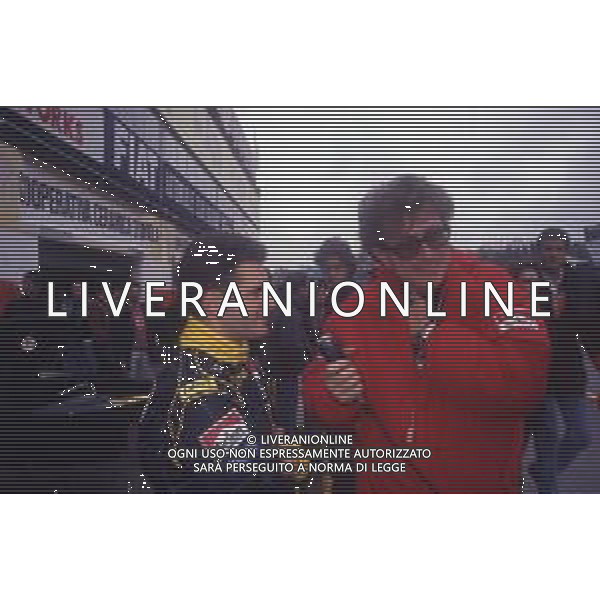 DIAP-RETROSPETTIVA RED RONNIE PSEUDONIMO GABRIELE ANSALONI-CRITICO MUSICALE GIORNATISTA PRESENTATORE TELEVISIVO E CONDUTTORE RADIOFONICO NELLA FOTO RED RONNIE CON GIANNI MORBIDELLI NELL\'ANNO 1991  AG ALDO LIVERANI SAS