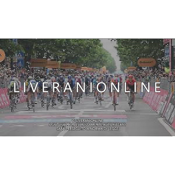 06-05-2024 Giro D\'italia; Tappa 03 Novara - Fossano; 2024, Soudal - Quick Step; 2024, Lidl - Trek; 2024, Arkea - Beb Hotels; 2024, Intermarche - Wanty; Merlier, Tim; Milan, Jonathan; Biermans, Jenthe; Gyrmai Hailu, Biniam; Fossano; ©SANNA / AGENZIA ALDO LIVERANI