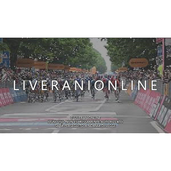 06-05-2024 Giro D\'italia; Tappa 03 Novara - Fossano; 2024, Soudal - Quick Step; 2024, Lidl - Trek; 2024, Arkea - Beb Hotels; Merlier, Tim; Milan, Jonathan; Biermans, Jenthe; Fossano; ©SANNA / AGENZIA ALDO LIVERANI