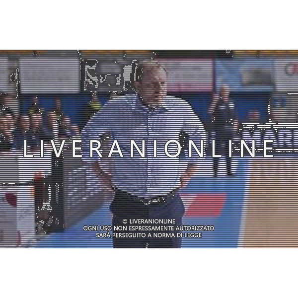 TVRG Cantu\' vs Cividale nella foto Devis Cagnardi allenatore Cantu\' Acqua San Bernardo Cantu\' vs UEB Gesteco Cividale Desio (MB) 07-05-2024 PalaFitLine Campionato Serie A2 - gara 2 quarti di finale Tabellone Oro foto Roberto Garavaglia/Agenzia Aldo Liverani sas