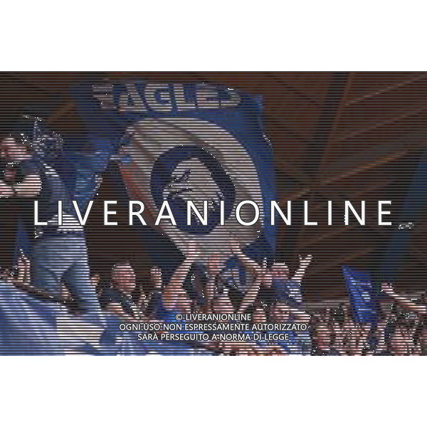 TVRG Cantu\' vs Cividale nella foto tifosi Cantù Acqua San Bernardo Cantu\' vs UEB Gesteco Cividale Desio (MB) 07-05-2024 PalaFitLine Campionato Serie A2 - gara 2 quarti di finale Tabellone Oro foto Roberto Garavaglia/Agenzia Aldo Liverani sas