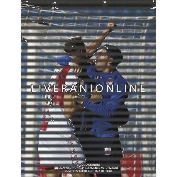 ZCP - 07/05/2024 Gubbio Rimini gara play off di lega pro girone B - nella foto: Esultanza Cernigoi Iacopo(Rimini fc) dopo il goal ©Claudio Zamagni/Agenzia Aldo Liverani
