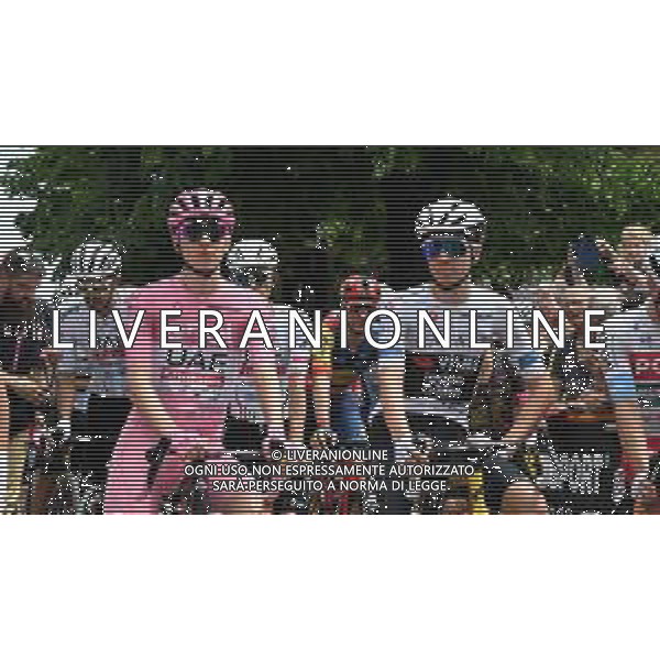 09-05-2024 Giro D\'italia; Tappa 06 Torre Del Lago Puccini - Rapolano Terme; 2024, Uae Team Emirates; 2024, Visma - Lease A Bike; Pogacar, Tadej; Uijtdebroeks, Cian; Torre Del Lago Puccini; ©SIROTTI / AGENZIA ALDO LIVERANI SAS