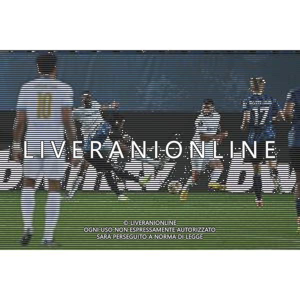 TVRG Atalanta vs Olympique Marsiglia nella foto Ademola Lookman (Atalanta) segna il gol dell\'1 a 0 Bergamo 09-05-2024 Gewiss Stadium UEFA Europa League - semifinale gara di ritorno foto Roberto Garavaglia/Agenzia Aldo Liverani sas/ AGENZIA ALDO LIVERANI SAS