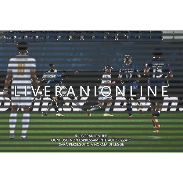 TVRG Atalanta vs Olympique Marsiglia nella foto Ademola Lookman (Atalanta) segna il gol dell\'1 a 0 Bergamo 09-05-2024 Gewiss Stadium UEFA Europa League - semifinale gara di ritorno foto Roberto Garavaglia/Agenzia Aldo Liverani sas/ AGENZIA ALDO LIVERANI SAS