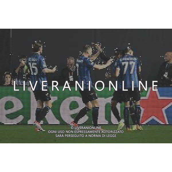 TVRG Atalanta vs Olympique Marsiglia nella foto esultanza Atalanta dopo il gol dell\'1 a 0 Ademola Lookman Bergamo 09-05-2024 Gewiss Stadium UEFA Europa League - semifinale gara di ritorno foto Roberto Garavaglia/Agenzia Aldo Liverani sas/ AGENZIA ALDO LIVERANI SAS