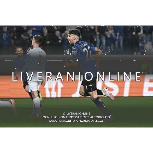 TVRG Atalanta vs Olympique Marsiglia nella foto Matteo Ruggeri (Atalanta) esulta dopo il gol del 2 a 0 Bergamo 09-05-2024 Gewiss Stadium UEFA Europa League - semifinale gara di ritorno foto Roberto Garavaglia/Agenzia Aldo Liverani sas/ AGENZIA ALDO LIVERANI SAS