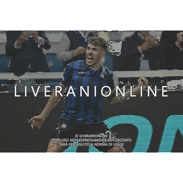 TVRG Atalanta vs Olympique Marsiglia nella foto Matteo Ruggeri (Atalanta) esulta dopo il gol del 2 a 0 Bergamo 09-05-2024 Gewiss Stadium UEFA Europa League - semifinale gara di ritorno foto Roberto Garavaglia/Agenzia Aldo Liverani sas/ AGENZIA ALDO LIVERANI SAS
