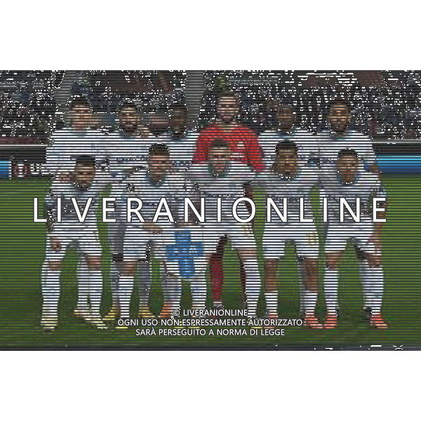 TVRG Atalanta vs Olympique Marsiglia nella foto formazione Olympique Marsiglia, in piedi da SX Leonardo Balerdi, Samuel Gigot, Chancel Mbemba, Pau Lopez, Geoffrey Kondogbia e Pierre-Emerick Aubameyang; in basso da SX Jonathan Clauss, Quentin Merlin, Jordan Veretout, Iliman Ndiaye e Amine Harit Bergamo 09-05-2024 Gewiss Stadium UEFA Europa League - semifinale gara di ritorno foto Roberto Garavaglia/Agenzia Aldo Liverani sas/ AGENZIA ALDO LIVERANI SAS