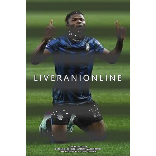 TVRG Atalanta vs Olympique Marsiglia nella foto El Bilal Toure\' (Atalanta) esulta dopo il gol del 3 a 0 Bergamo 09-05-2024 Gewiss Stadium UEFA Europa League - semifinale gara di ritorno foto Roberto Garavaglia/Agenzia Aldo Liverani sas/ AGENZIA ALDO LIVERANI SAS