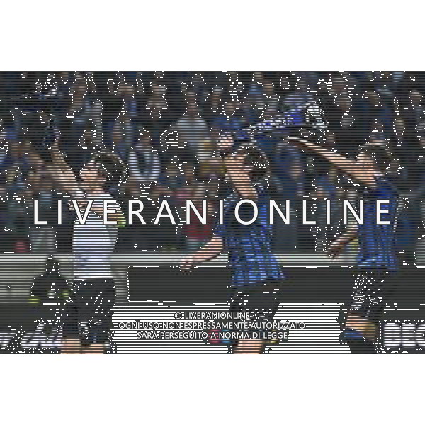 TVRG Atalanta vs Olympique Marsiglia nella foto esultanza finale Atalanta Bergamo 09-05-2024 Gewiss Stadium UEFA Europa League - semifinale gara di ritorno foto Roberto Garavaglia/Agenzia Aldo Liverani sas/ AGENZIA ALDO LIVERANI SAS