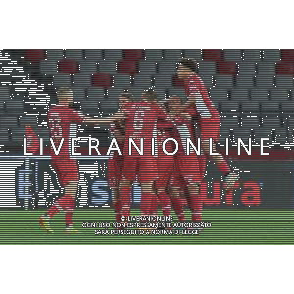 TVEM players of SSC Bari celebrates after scoring a goal during the Italian Serie BKT match between SSC Bari vs Brescia Calcio on 10 May 2024 at the San Nicola stadium in Bari, Italy. Photo by Emmanuele Mastrodonato/ag. Aldo Liverani sas/ AGENZIA ALDO LIVERANI SAS