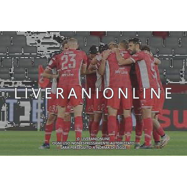 TVEM players of SSC Bari celebrates after scoring a goal during the Italian Serie BKT match between SSC Bari vs Brescia Calcio on 10 May 2024 at the San Nicola stadium in Bari, Italy. Photo by Emmanuele Mastrodonato/ag. Aldo Liverani sas/ AGENZIA ALDO LIVERANI SAS