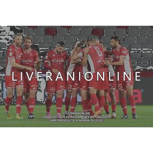 TVEM players of SSC Bari celebrates after scoring a goal during the Italian Serie BKT match between SSC Bari vs Brescia Calcio on 10 May 2024 at the San Nicola stadium in Bari, Italy. Photo by Emmanuele Mastrodonato/ag. Aldo Liverani sas/ AGENZIA ALDO LIVERANI SAS