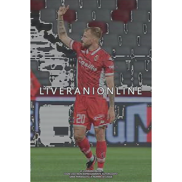 TVEM Giuseppe Sibilli of SSC Bari celebrates after scoring a goal during the Italian Serie BKT match between SSC Bari vs Brescia Calcio on 10 May 2024 at the San Nicola stadium in Bari, Italy. Photo by Emmanuele Mastrodonato/ag. Aldo Liverani sas/ AGENZIA ALDO LIVERANI SAS