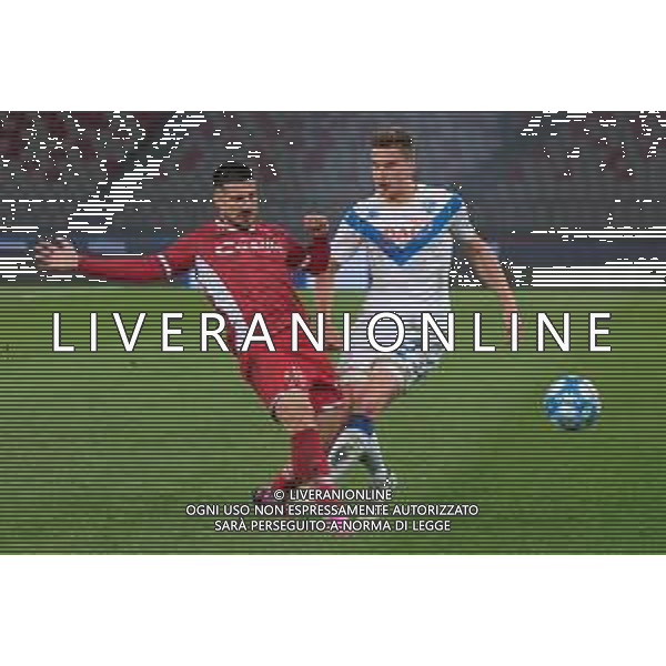 TVEM Tom Van De Looi of Brescia Calcio in action against Gennaro Acampora of SSC Bari during the Italian Serie BKT match between SSC Bari vs Brescia Calcio on 10 May 2024 at the San Nicola stadium in Bari, Italy. Photo by Emmanuele Mastrodonato/ag. Aldo Liverani sas/ AGENZIA ALDO LIVERANI SAS