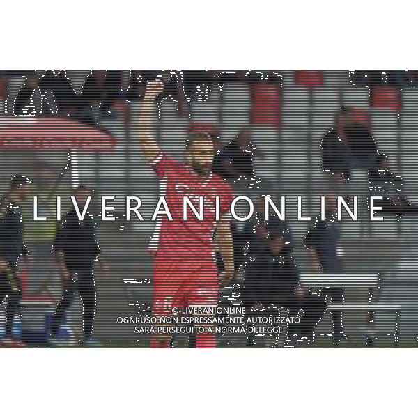 TVEM Valerio Di Cesare of SSC Bari celebrates after scoring a goal during the Italian Serie BKT match between SSC Bari vs Brescia Calcio on 10 May 2024 at the San Nicola stadium in Bari, Italy. Photo by Emmanuele Mastrodonato/ag. Aldo Liverani sas/ AGENZIA ALDO LIVERANI SAS