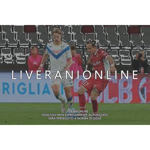 TVEM Raffaele Maiello of SSC Bari in action against Birkir Bjarnason of Brescia Calcio during the Italian Serie BKT match between SSC Bari vs Brescia Calcio on 10 May 2024 at the San Nicola stadium in Bari, Italy. Photo by Emmanuele Mastrodonato/ag. Aldo Liverani sas/ AGENZIA ALDO LIVERANI SAS