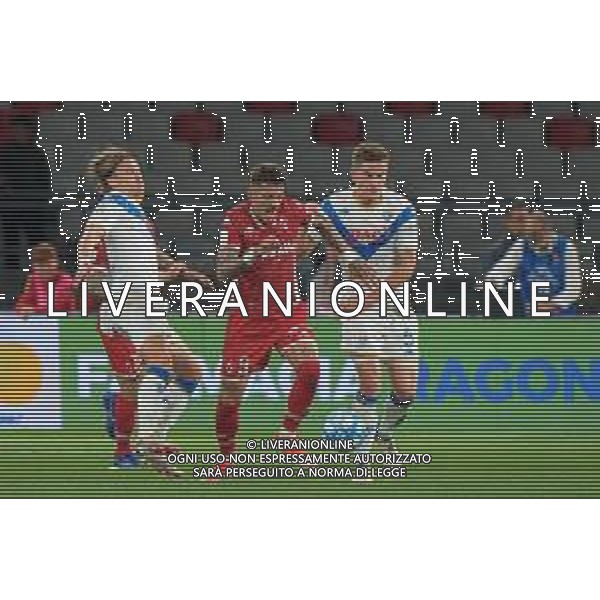 TVEM Marco Nasti of SSC Bari in action against Tom Van De Looi of Brescia Calcio during the Italian Serie BKT match between SSC Bari vs Brescia Calcio on 10 May 2024 at the San Nicola stadium in Bari, Italy. Photo by Emmanuele Mastrodonato/ag. Aldo Liverani sas/ AGENZIA ALDO LIVERANI SAS