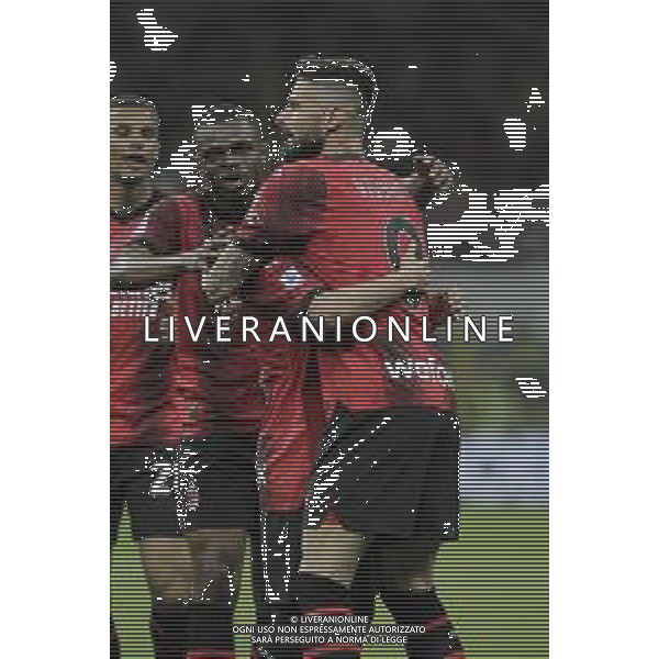 Esultanza dopogol ismael bennacer con olivier giroud -Milan vs Cagliari Campionato Calcio Serie A TIM 11-05-2024 ©PAOLO GIAMPIETRI / AGENZIA ALDO LIVERANI SAS