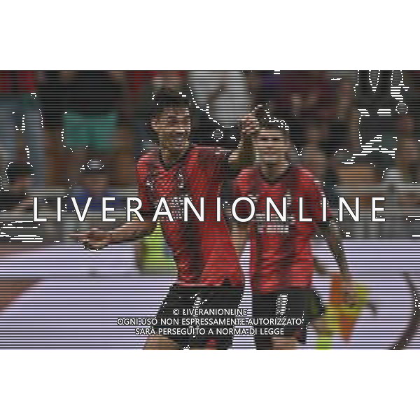 Milan vs Cagliari nella foto Tijjani Reijnders (Milan) esulta dopo il gol del 3 a 1 Milano 11-05-2024 Stadio Giuseppe Meazza - San Siro Campionato Serie A TIM - 36a giornata foto Roberto Garavaglia/Agenzia Aldo Liverani sas/ AGENZIA ALDO LIVERANI SAS