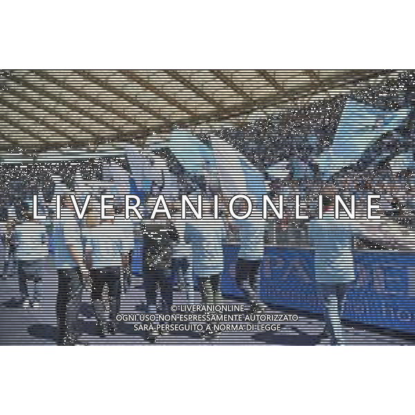 Lazio vs Empoli - Campionato Serie A TIM - 36 giornata - Stadio Olimpico - Roma 12-05-2024 nella foto i giocatori della Lazio scudetto 1974 giro di campo ©Federico Gaetano / AGENZIA ALDO LIVERANI SAS