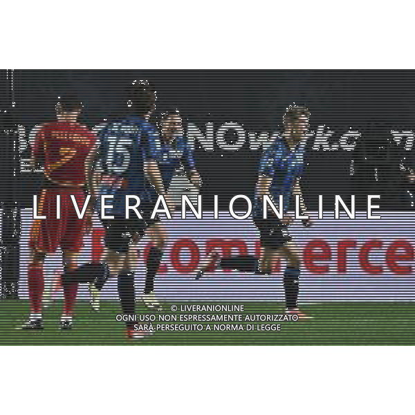 TVRG Atalanta vs Roma nella foto Charles de Ketelaere (Atalanta) esulta dopo il gol dell\'1 a 0 Bergamo 12-05-2024 Gewiss Stadium Campionato Serie A TIM - 36a giornata foto Roberto Garavaglia/Agenzia Aldo Liverani sas/ AGENZIA ALDO LIVERANI SAS