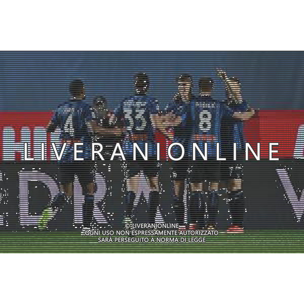 TVRG Atalanta vs Roma nella foto esultanza Atalanta dopo il gol dell\'\'1 a 0 Charles de Ketelaere Bergamo 12-05-2024 Gewiss Stadium Campionato Serie A TIM - 36a giornata foto Roberto Garavaglia/Agenzia Aldo Liverani sas/ AGENZIA ALDO LIVERANI SAS