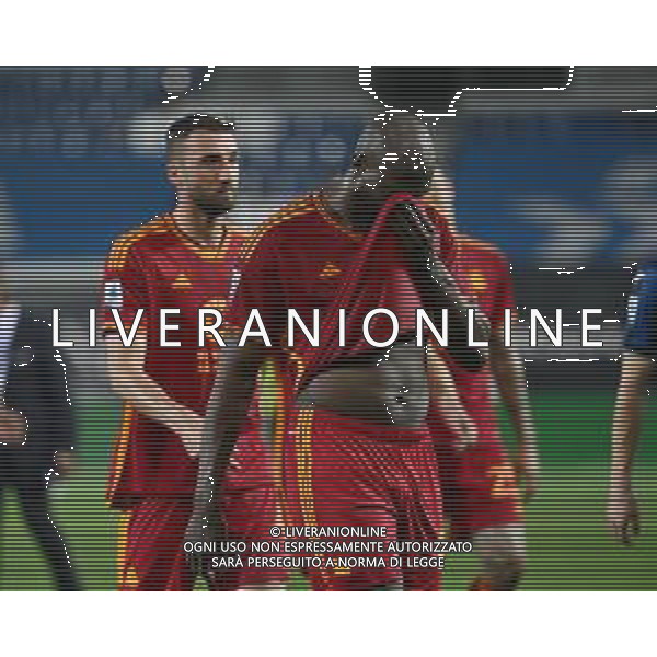 TVRG Atalanta vs Roma nella foto delusione Romelu Lukaku (Roma) Bergamo 12-05-2024 Gewiss Stadium Campionato Serie A TIM - 36a giornata foto Roberto Garavaglia/Agenzia Aldo Liverani sas/ AGENZIA ALDO LIVERANI SAS