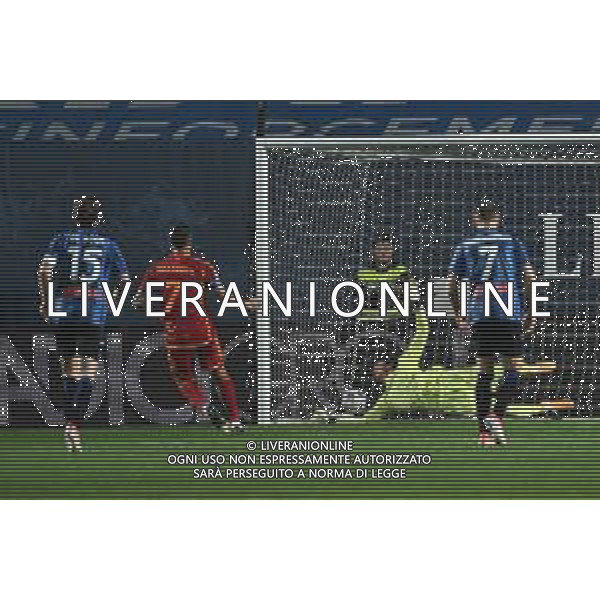 TVRG Atalanta vs Roma nella foto Lorenzo Pellegrini (Roma) segna il gol dell\'1 a 2 Bergamo 12-05-2024 Gewiss Stadium Campionato Serie A TIM - 36a giornata foto Roberto Garavaglia/Agenzia Aldo Liverani sas/ AGENZIA ALDO LIVERANI SAS