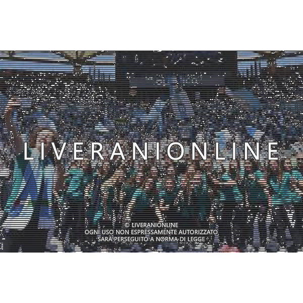 Lazio vs Empoli Campionato di calcio Serie A 2023/2024 - Stadio Olimpico Nella foto: La Lazio femminile sotto la Curva Nord foto andrea rosito-ag aldo liverani sas