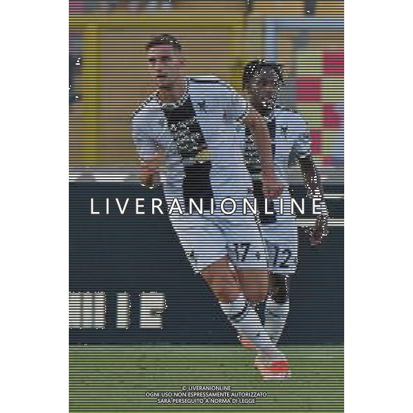 TVEM Lorenzo Lucca of Udinese Calcio celebrates after scoring a goal during the Italian soccer Serie A match US Lecce vs Udinese on May 13, 2024 at Via del Mare Stadium in Lecce, Italy. Photo Emmanuele Mastrodonato/agenzia Liverani/AGENZIA ALDO LIVERANI SAS