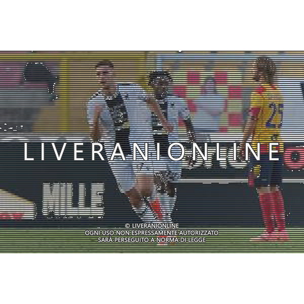 TVEM Lorenzo Lucca of Udinese Calcio celebrates after scoring a goal during the Italian soccer Serie A match US Lecce vs Udinese on May 13, 2024 at Via del Mare Stadium in Lecce, Italy. Photo Emmanuele Mastrodonato/agenzia Liverani/AGENZIA ALDO LIVERANI SAS